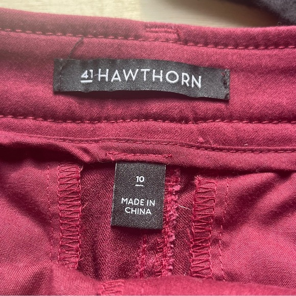 Women’s maroon red casual denim skirt size 10 office work business 41 hawthorn - Picture 3 of 12